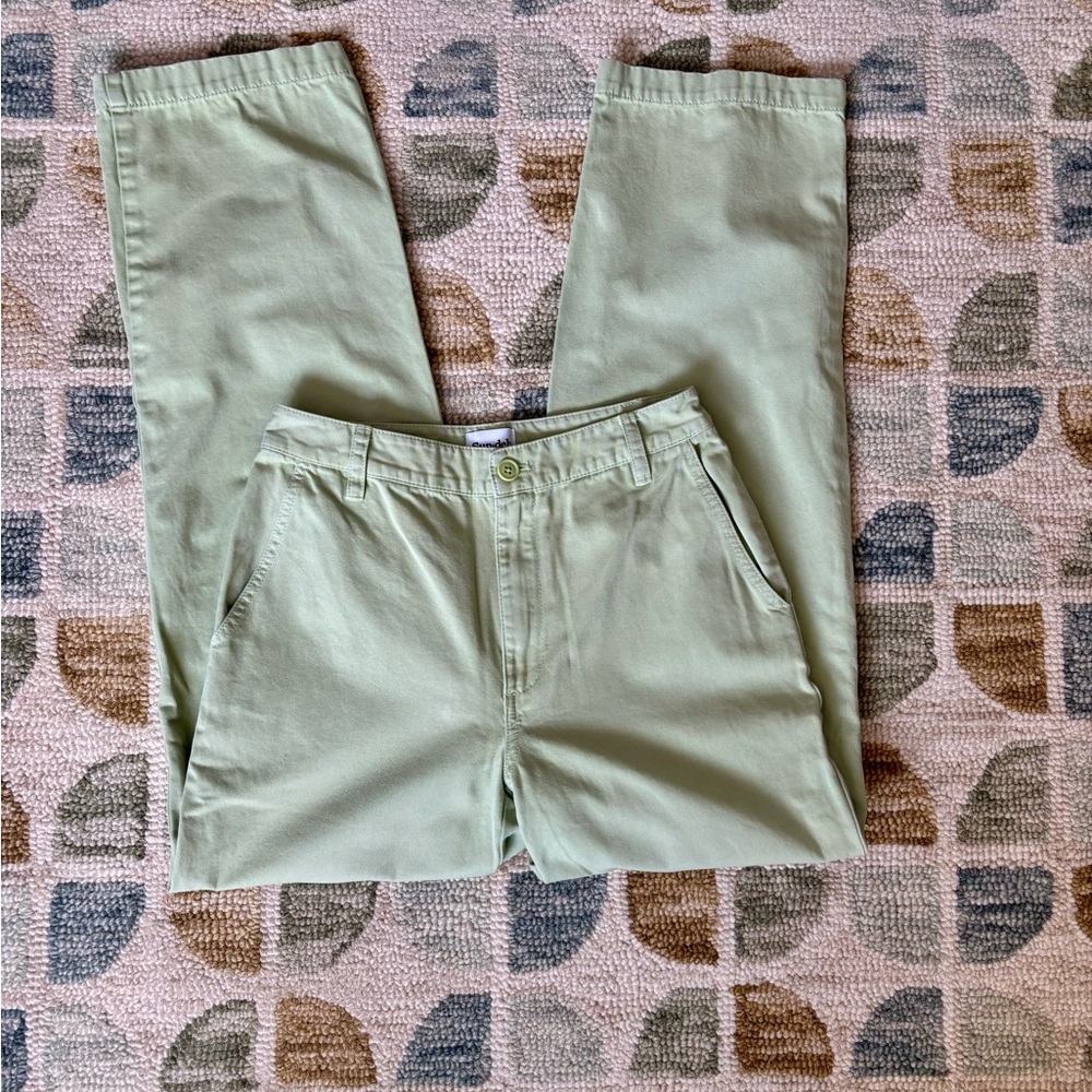 Aritzia Organic Cotton Mint Green Pants Size 4 Classic